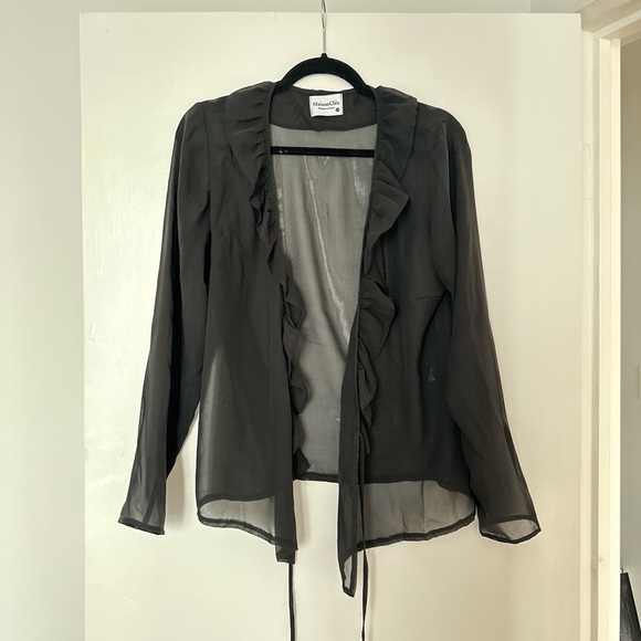 Maison Cleo Gisela Black Silk Blouse - Picture 6 of 7